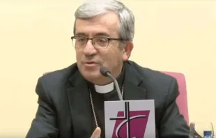Bishop Luis Argüello, spokesman for the Spanish bishops’ conference and auxiliary bishop of Valladolid Screenshot, CEE/YouTube